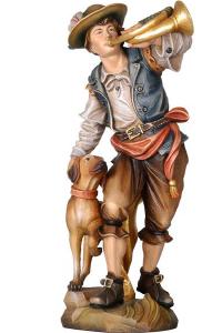 Jagdhornbläser mit Hund