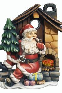 Weihnachtsmann mit Haus