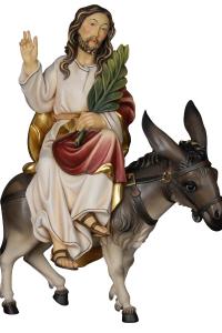 Jesus mit Palmzweig auf Esel