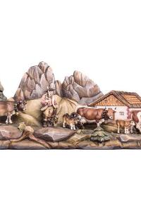 Almabtrieb mit Landschaft